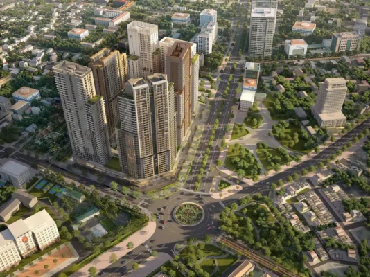 Phối cảnh dự án Sun Trường Vinh nhìn từ trên cao